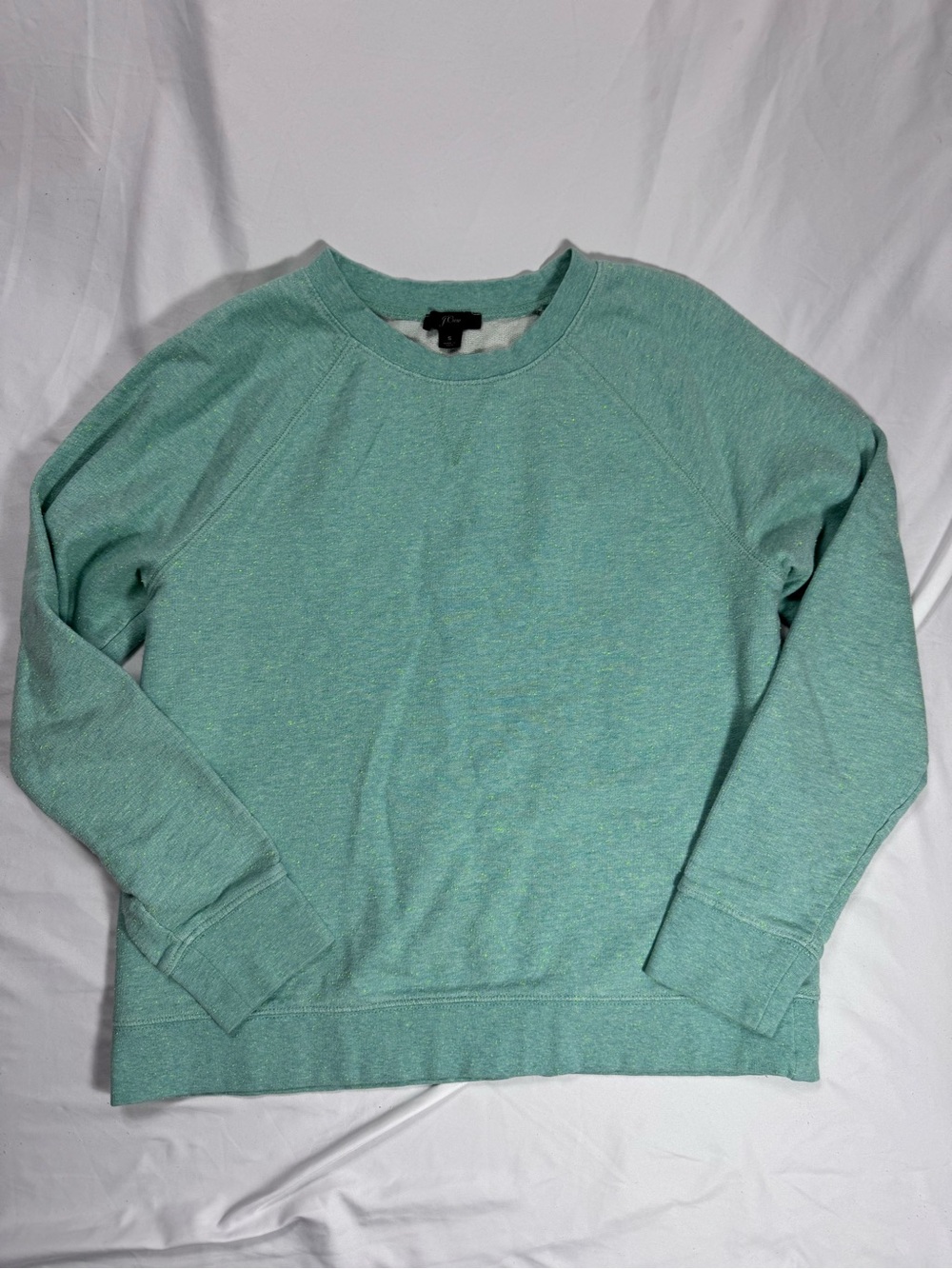 J. Crew Speckled Mint Crewneck Sweatshirt size Small